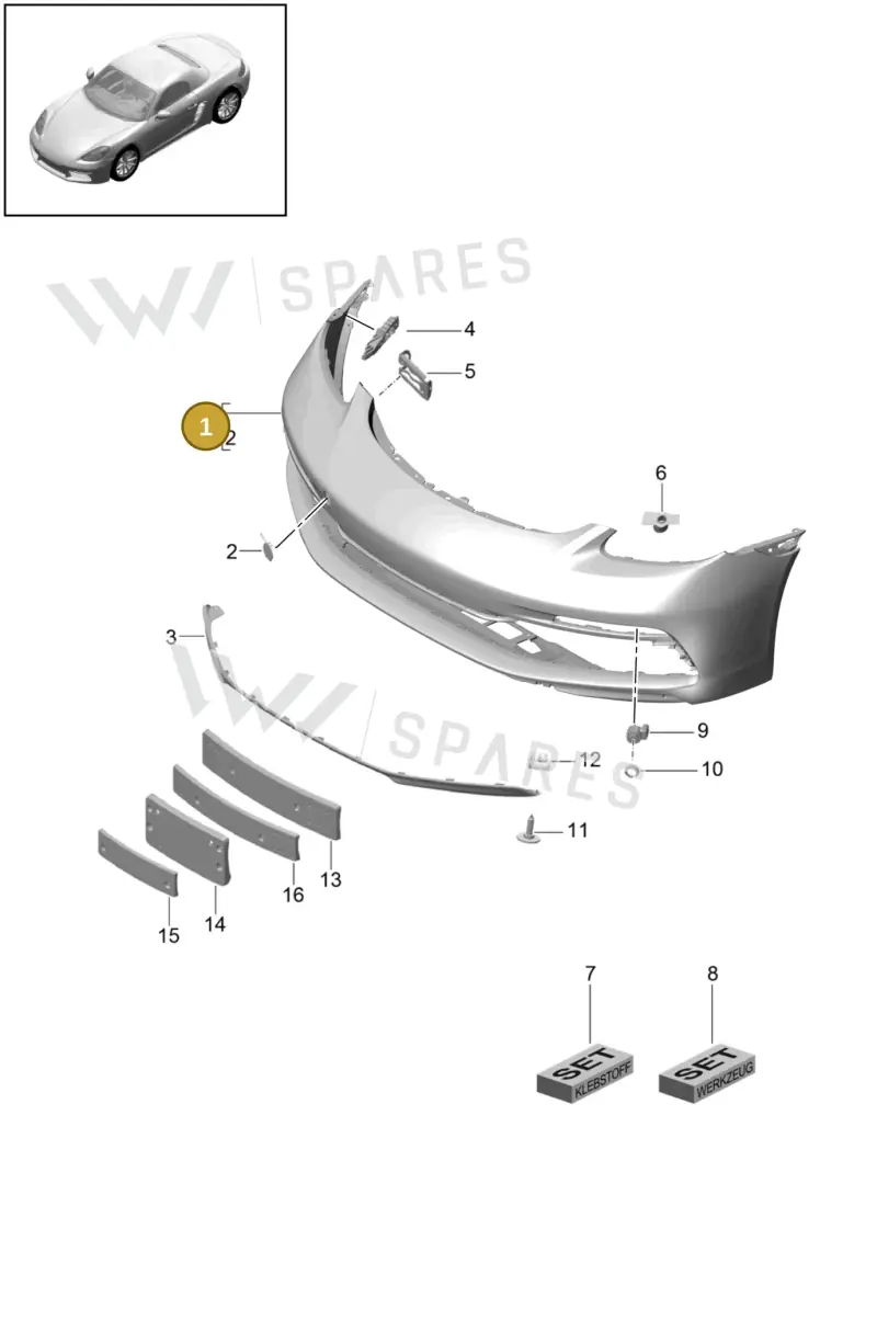 982898041G — Porsche Boxster (2016-2019) diagram p48802003, position 1