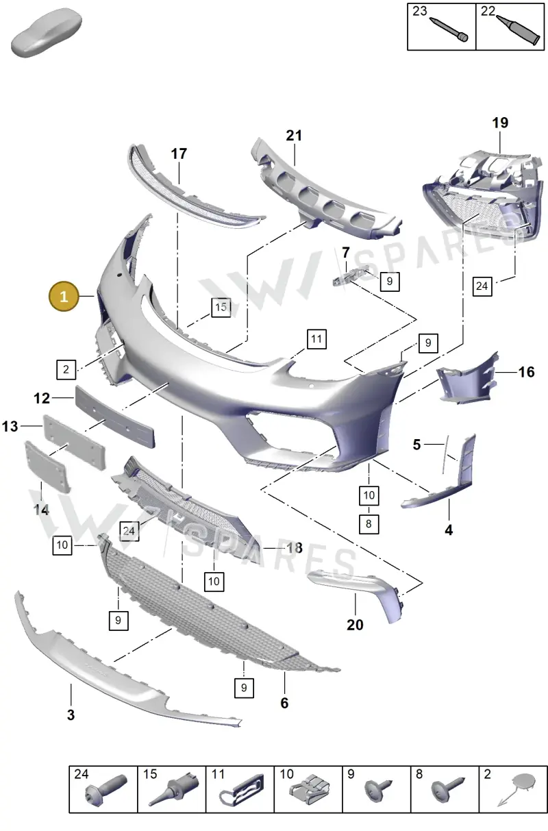 982898041J — Porsche Boxster Spyder (2019-) diagram p54802000, position 1