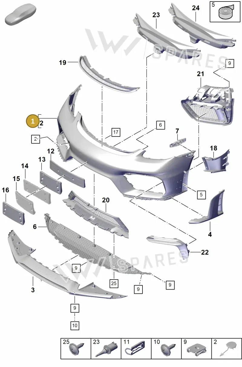 982898041M — Porsche Boxster Spyder (2019-2020) diagram p54802020, position 1