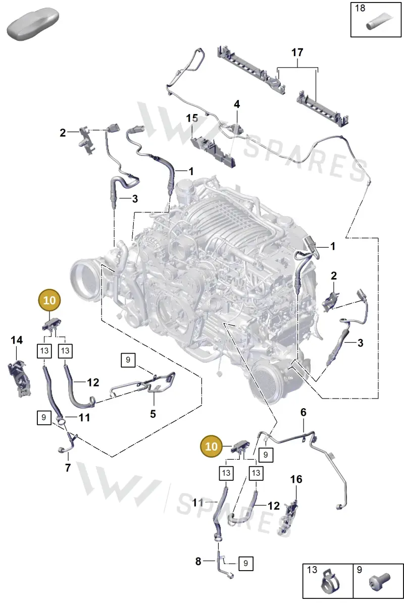 982906052B — Porsche 911 (2021-2022) diagram p59202200, position 10