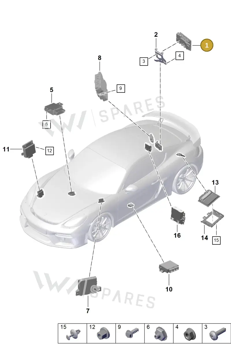 982907401 — Porsche Cayman (2019-2022) diagram p55901030, position 1