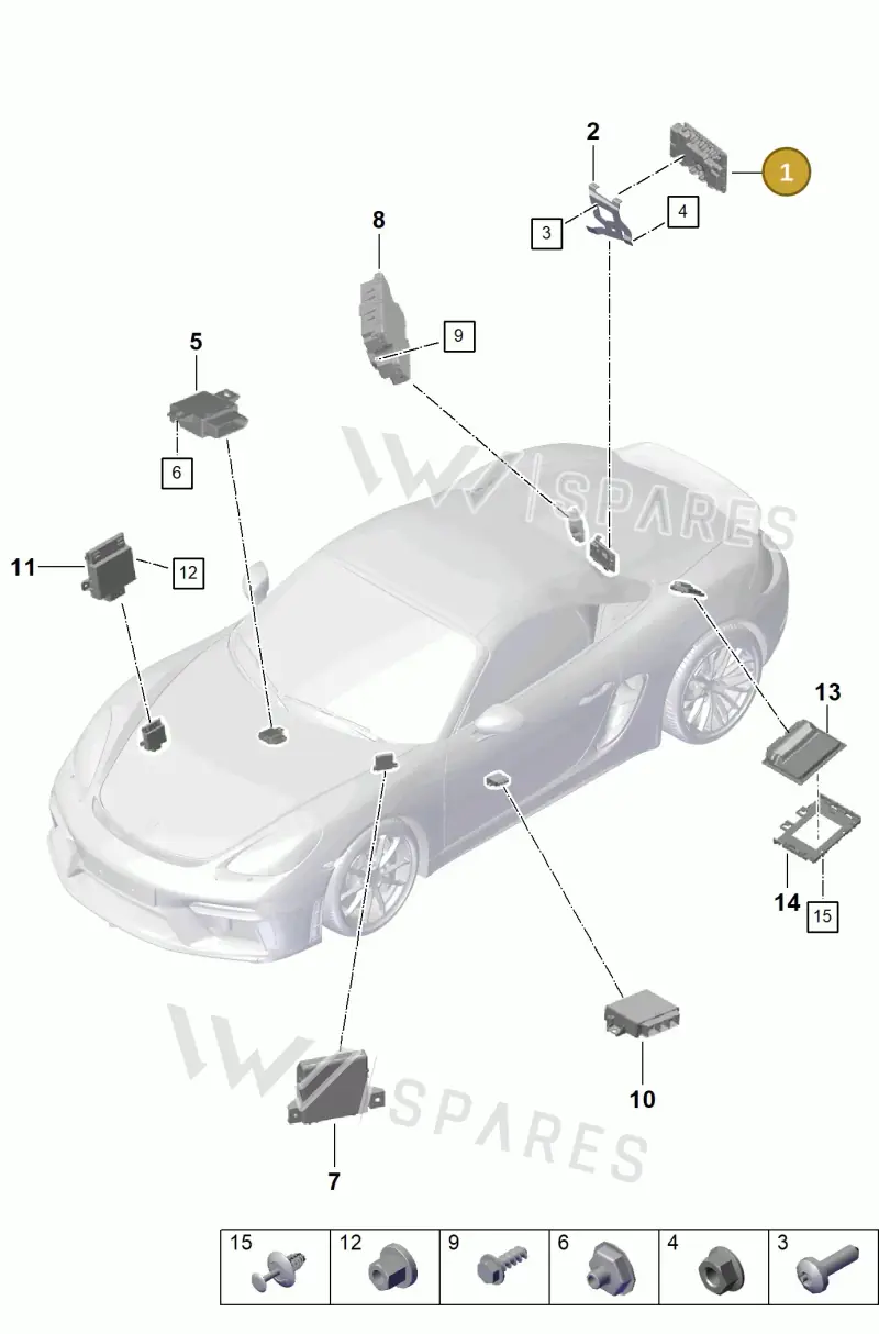 982907401 — Porsche Boxster Spyder (2019-2020) diagram p54901030, position 1