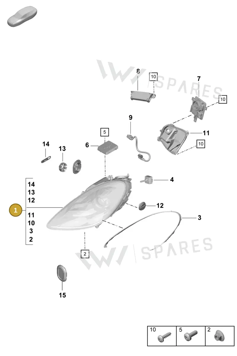 982941078F — Porsche Boxster Spyder (2019-2020) diagram p55905010, position 1