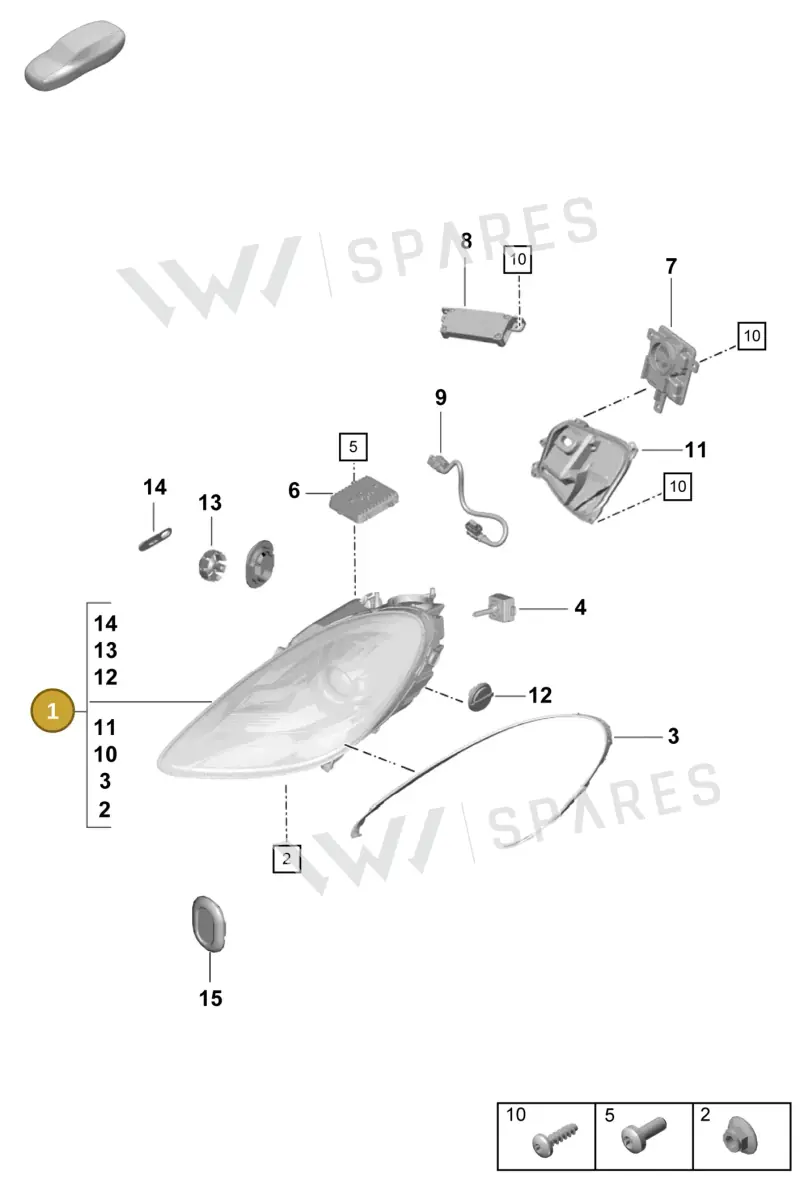 982941078G — Porsche Boxster Spyder (2019-2020) diagram p55905010, position 1