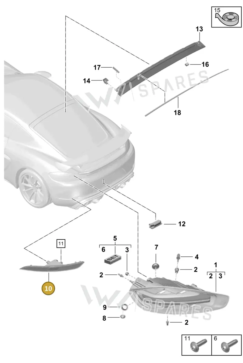 982945703N — Porsche Cayman GT4 (2019-) diagram p55905050, position 10