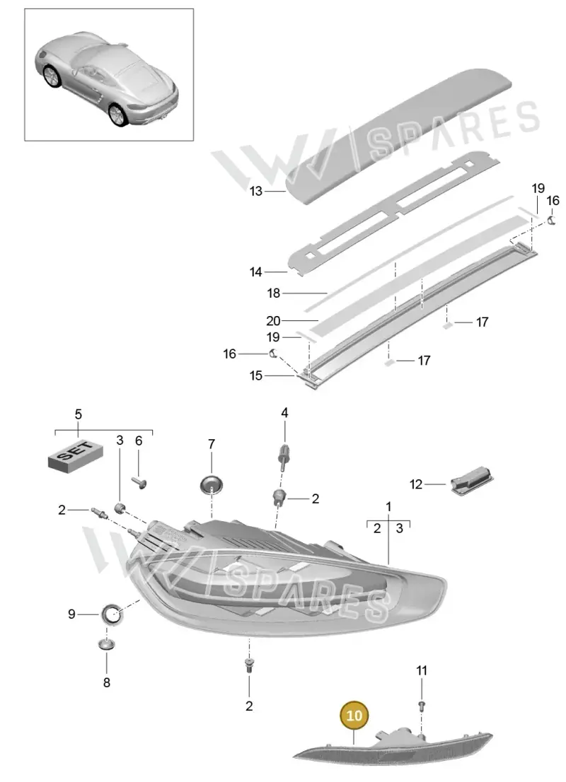 982945704N — Porsche Cayman (2016-) diagram p50905005, position 10