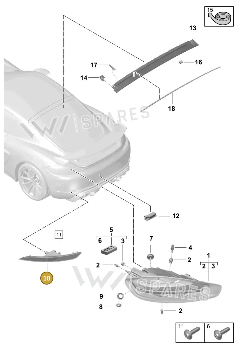 982945704N — Porsche Cayman GT4 (2019-) diagram p55905050, position 10