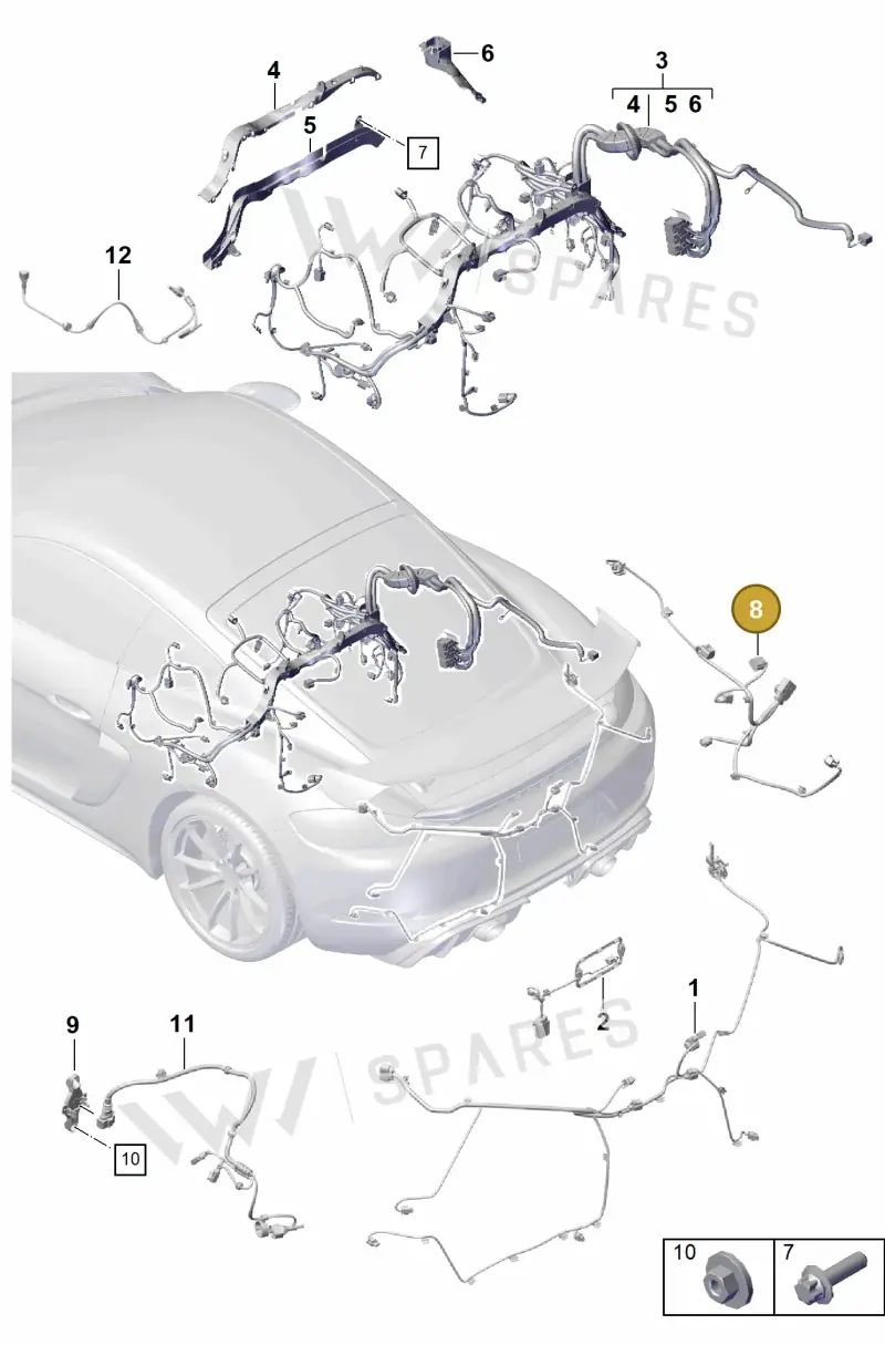 982971661D — Porsche Boxster Spyder (2019-2020) diagram p55902200, position 8