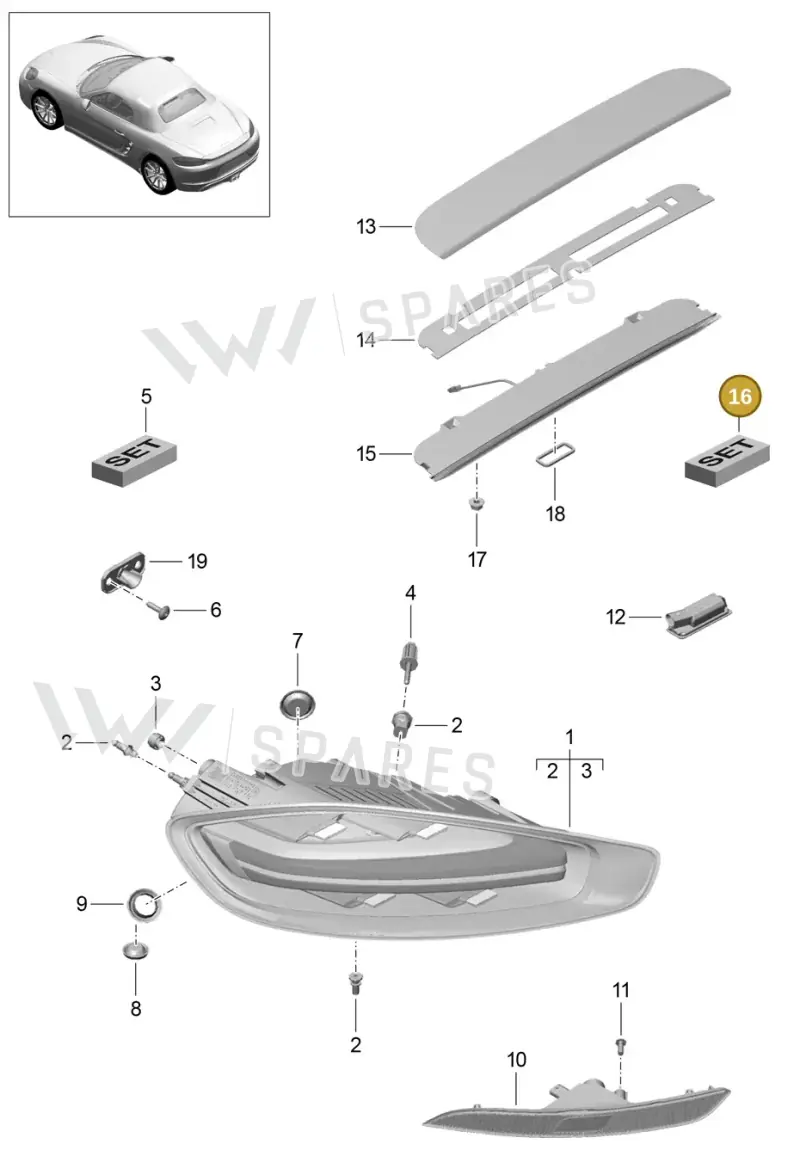 982998022 — Porsche Boxster (2016-2019) diagram p48905005, position 16