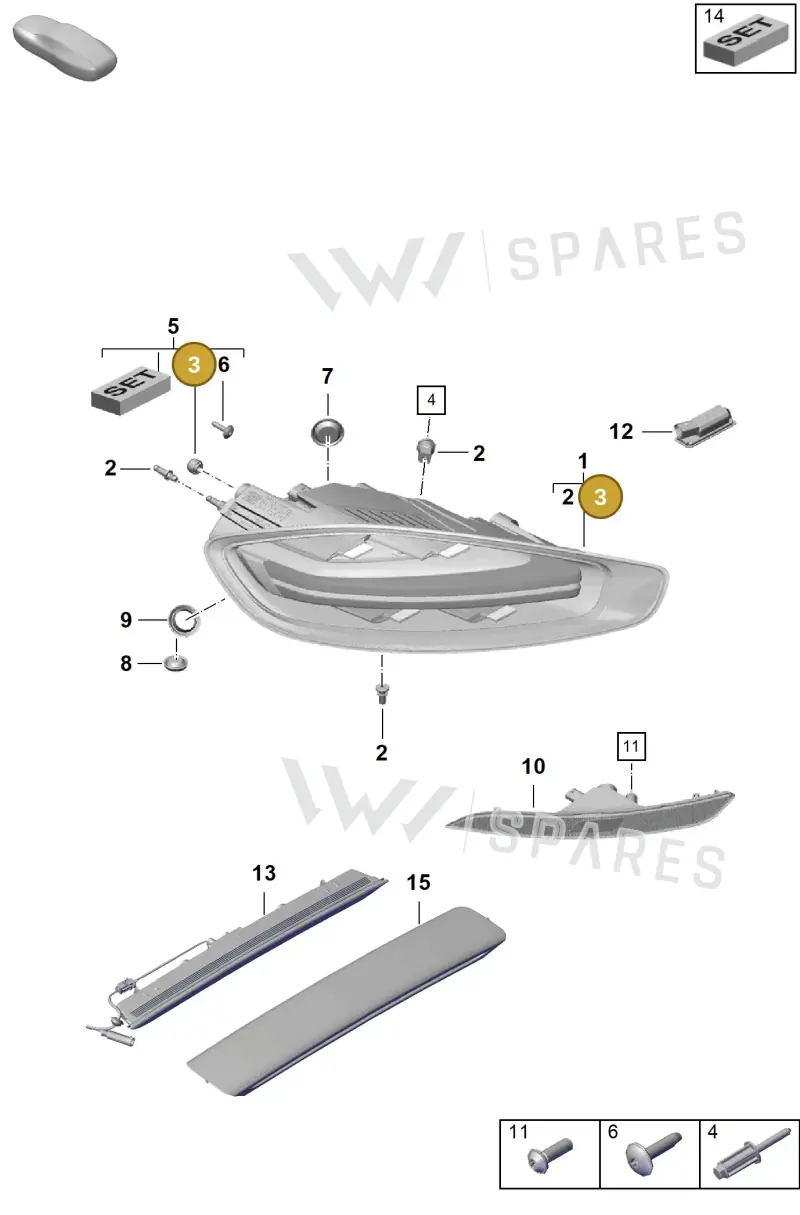 98763129100 — Porsche Boxster Spyder (2019-) diagram p54905050, position 3