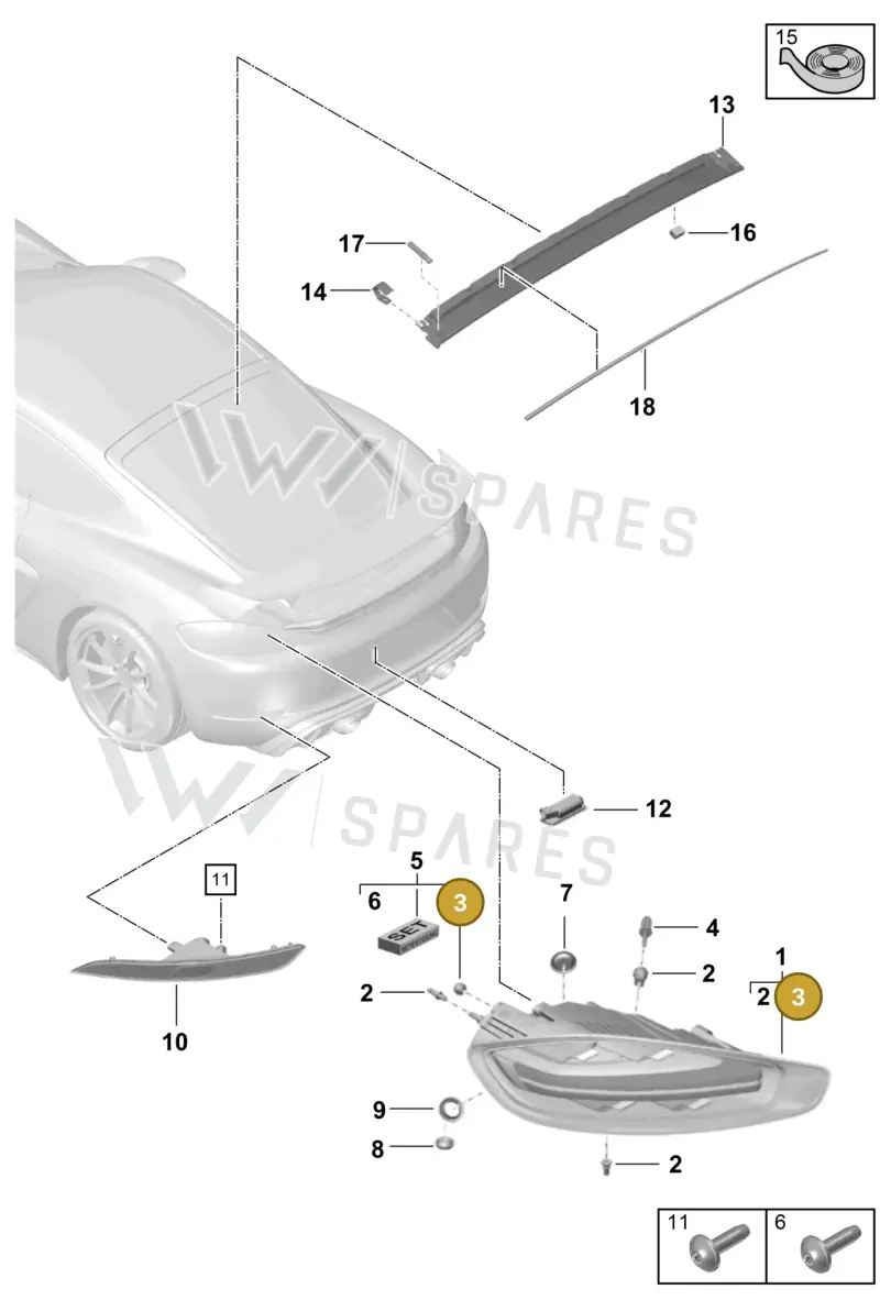 98763129100 — Porsche Cayman GT4 (2019-) diagram p55905050, position 3