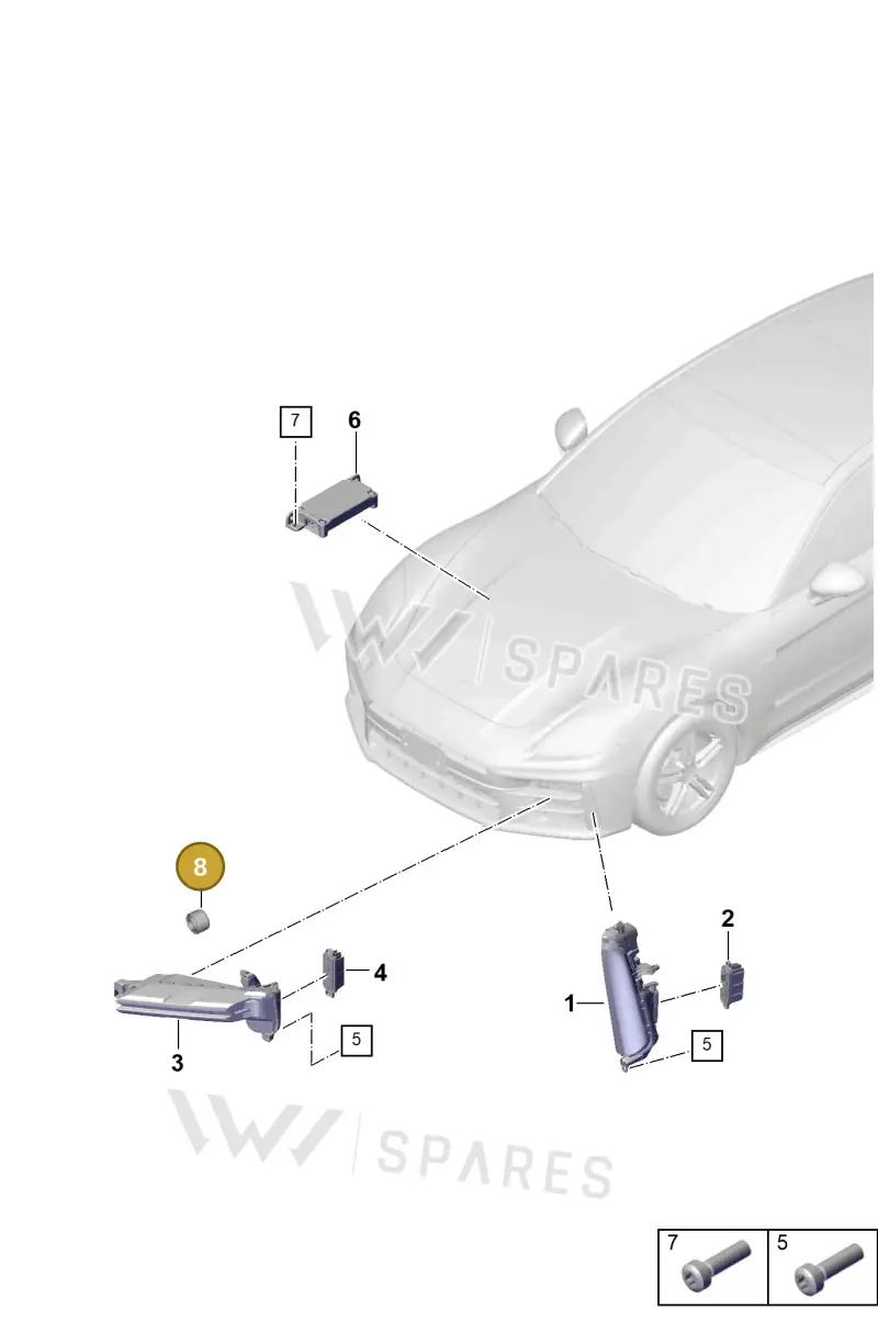 98763129100 — Porsche Panamera (2023-) diagram p62908200, position 8
