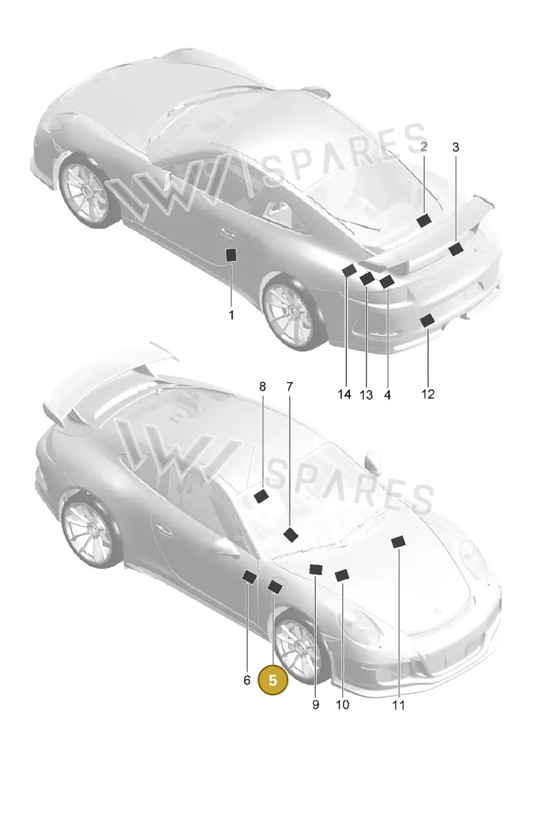 99100611702 — Porsche 911 (2013-2020) diagram p41001005, position 5