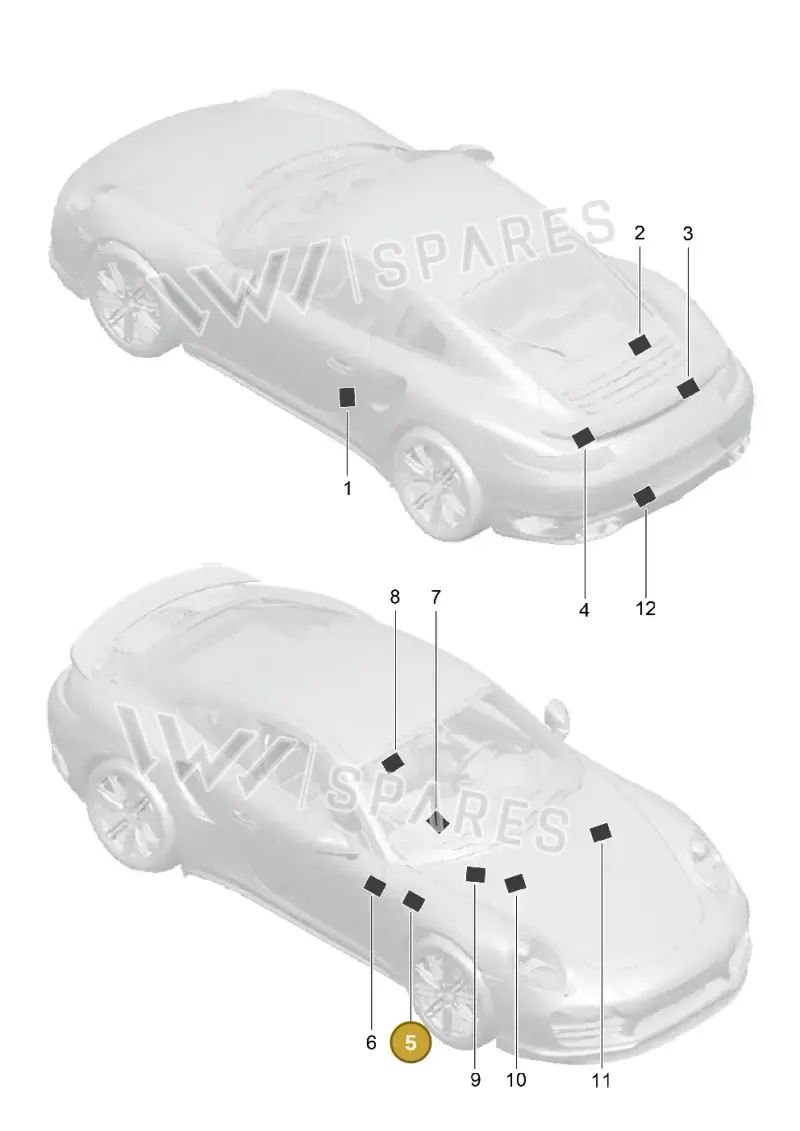 99100611704 — Porsche GT2 RS Clubsport (2013-2020) diagram p42001005, position 5
