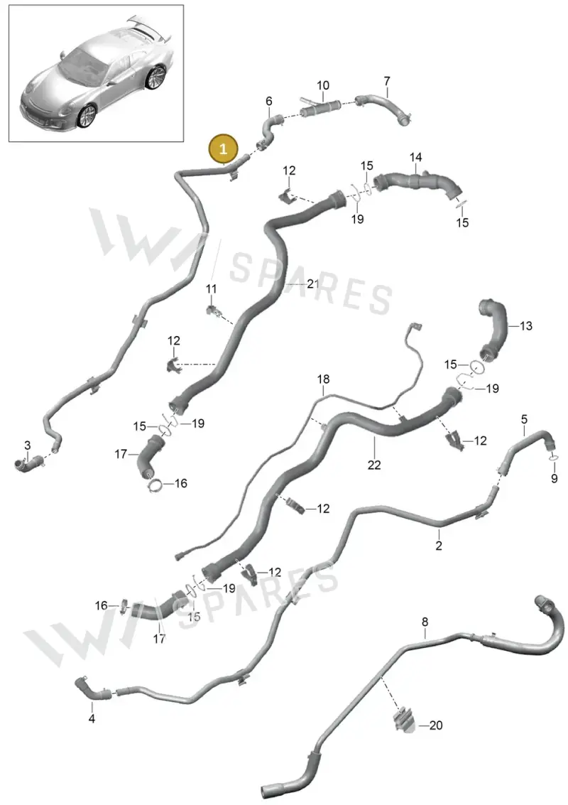 99110618103 — Porsche 911 (2013-2020) diagram p41105005, position 1