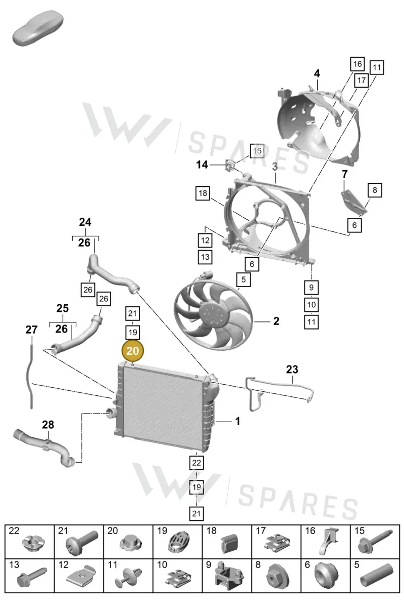 99110633101 — Porsche Boxster Spyder (2019-2020) diagram p55105200, position 20