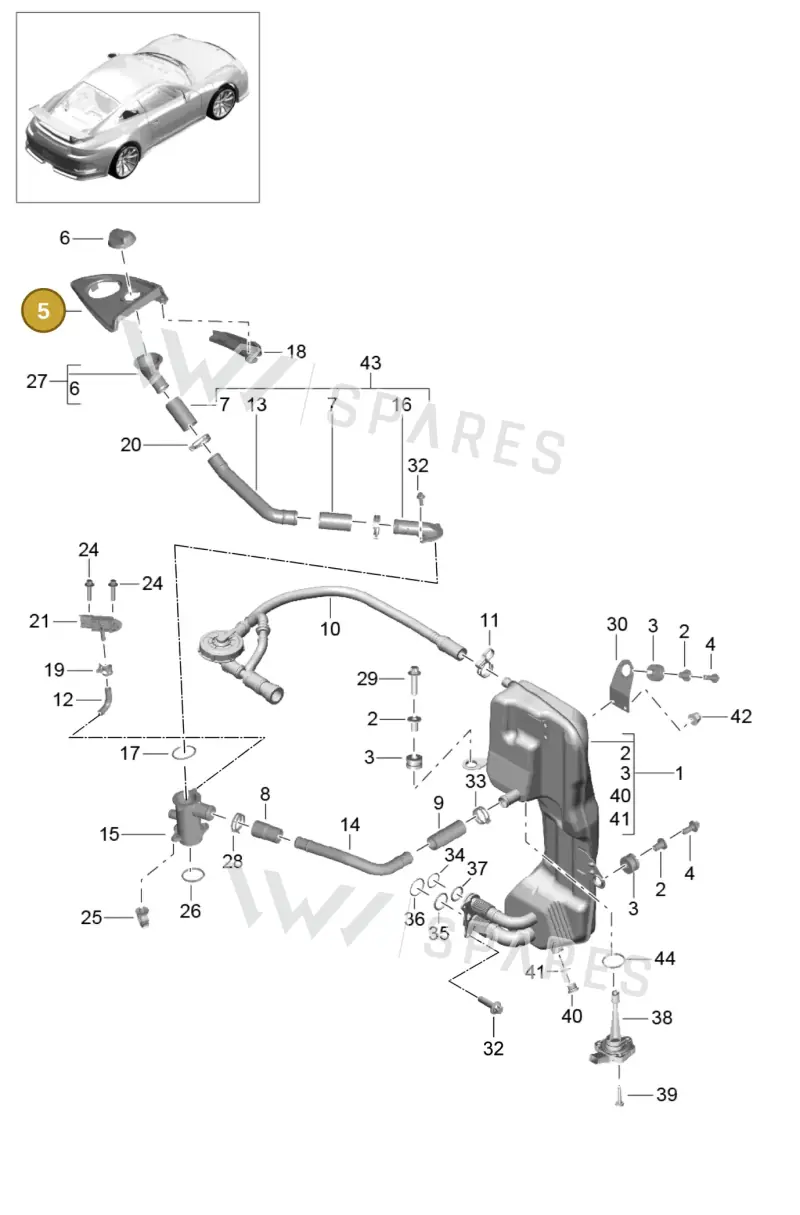 99110727304 — Porsche 911 (2013-2020) diagram p41104000, position 5