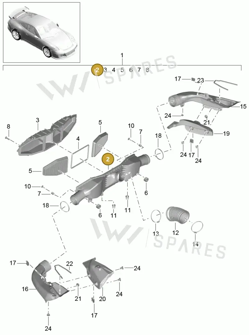 99111021292 — Porsche 911 (2013-2020) diagram p41106000, position 2