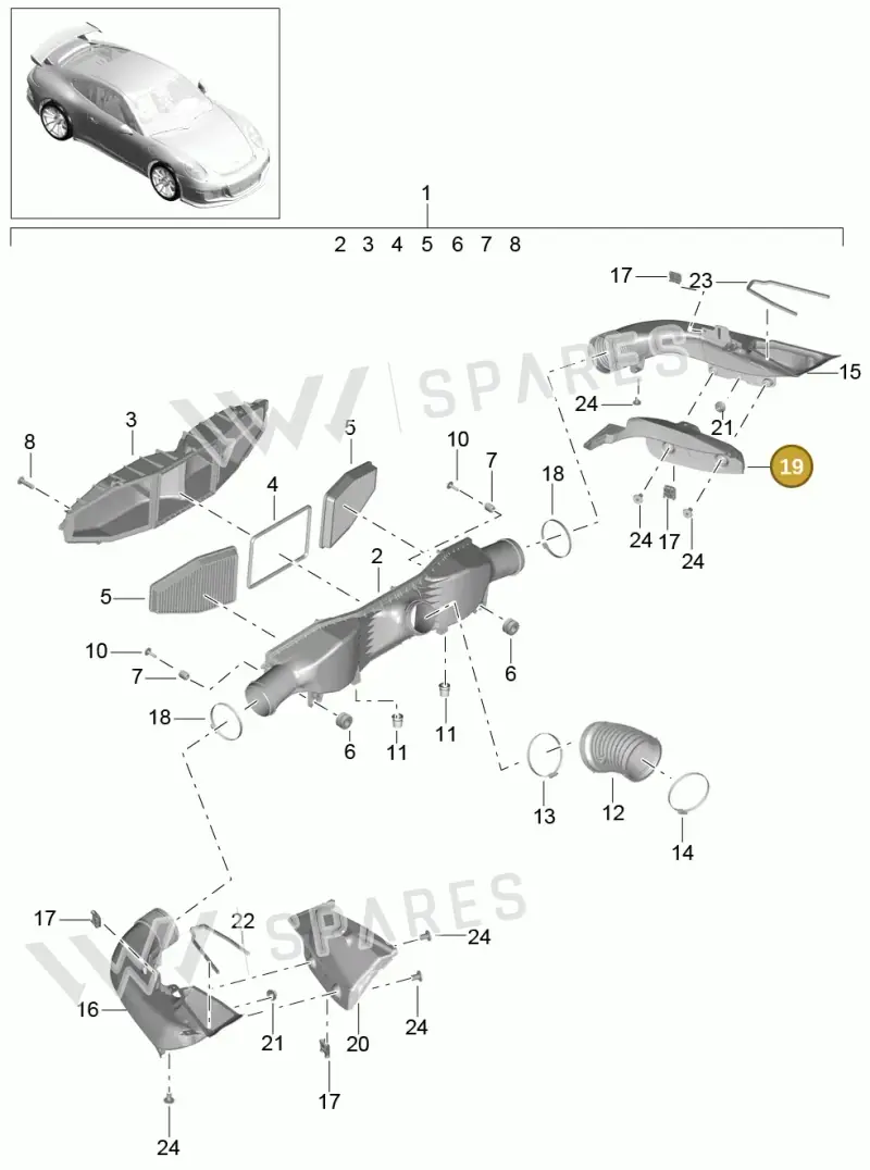 99111042590 — Porsche 911 (2013-2020) diagram p41106000, position 19