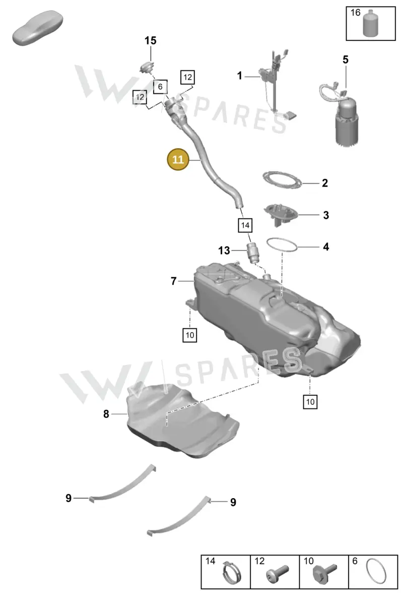 99120104407 — Porsche Boxster Spyder (2019-) diagram p55201000, position 11