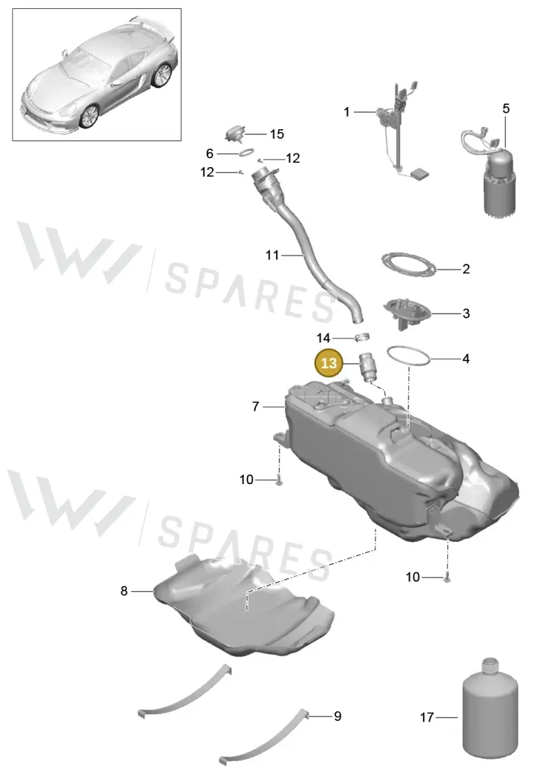 99120181200 — Porsche Cayman GT4 (2015-2016) diagram p45201000, position 13