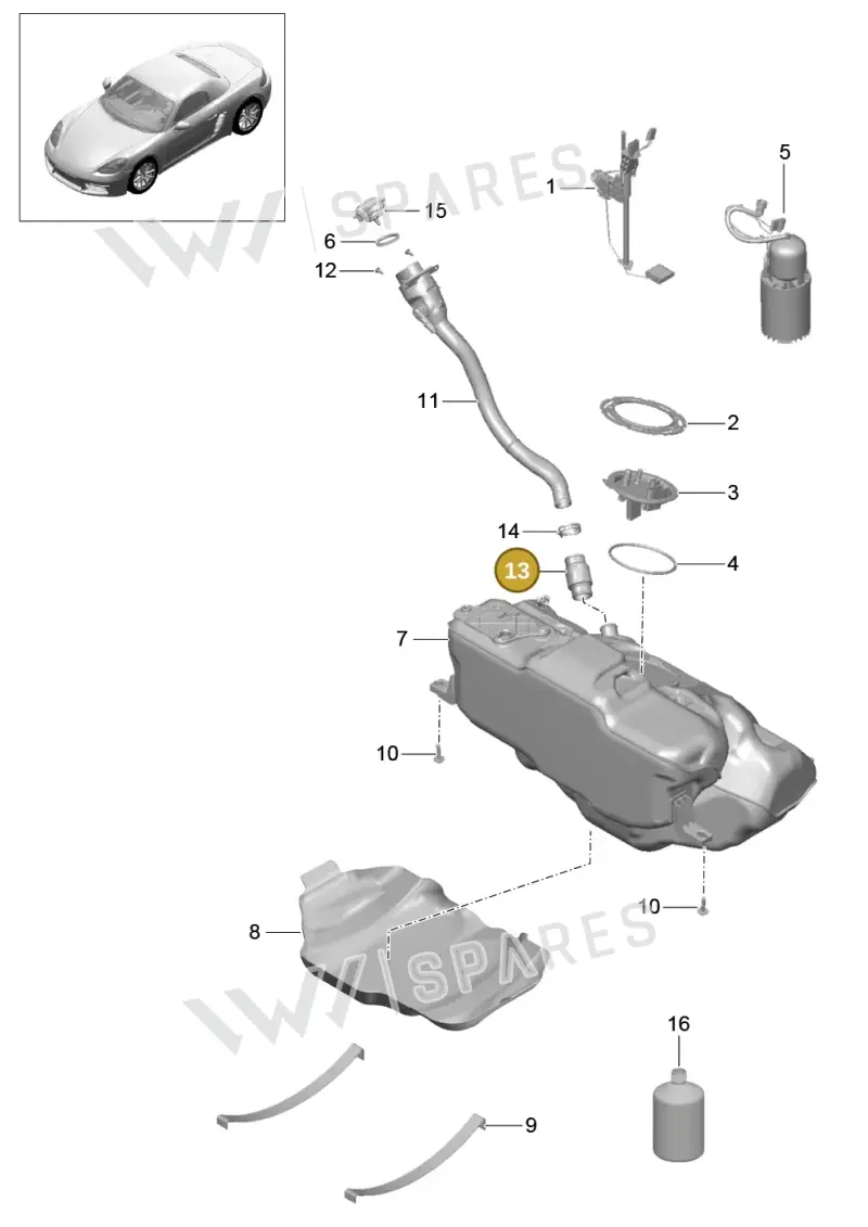 99120181200 — Porsche Boxster (2016-) diagram p48201000, position 13