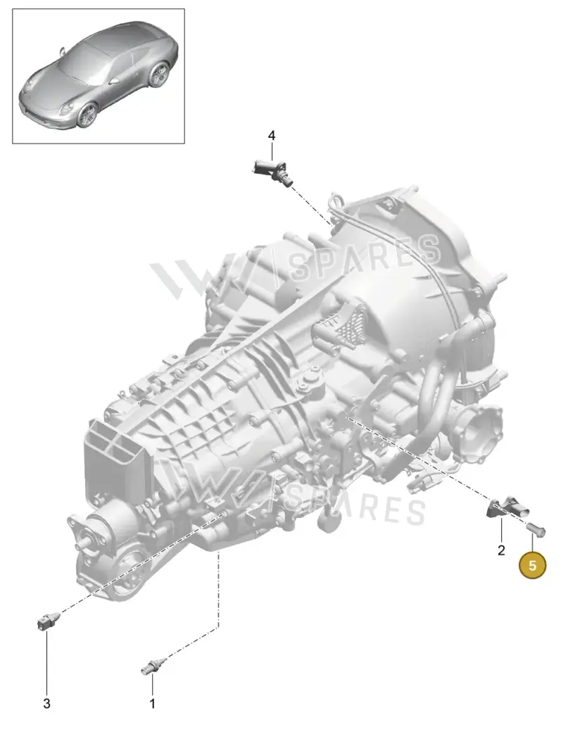 99130380600 — Porsche 991 Carrera 4 (2011-2016) diagram p38302004, position 5