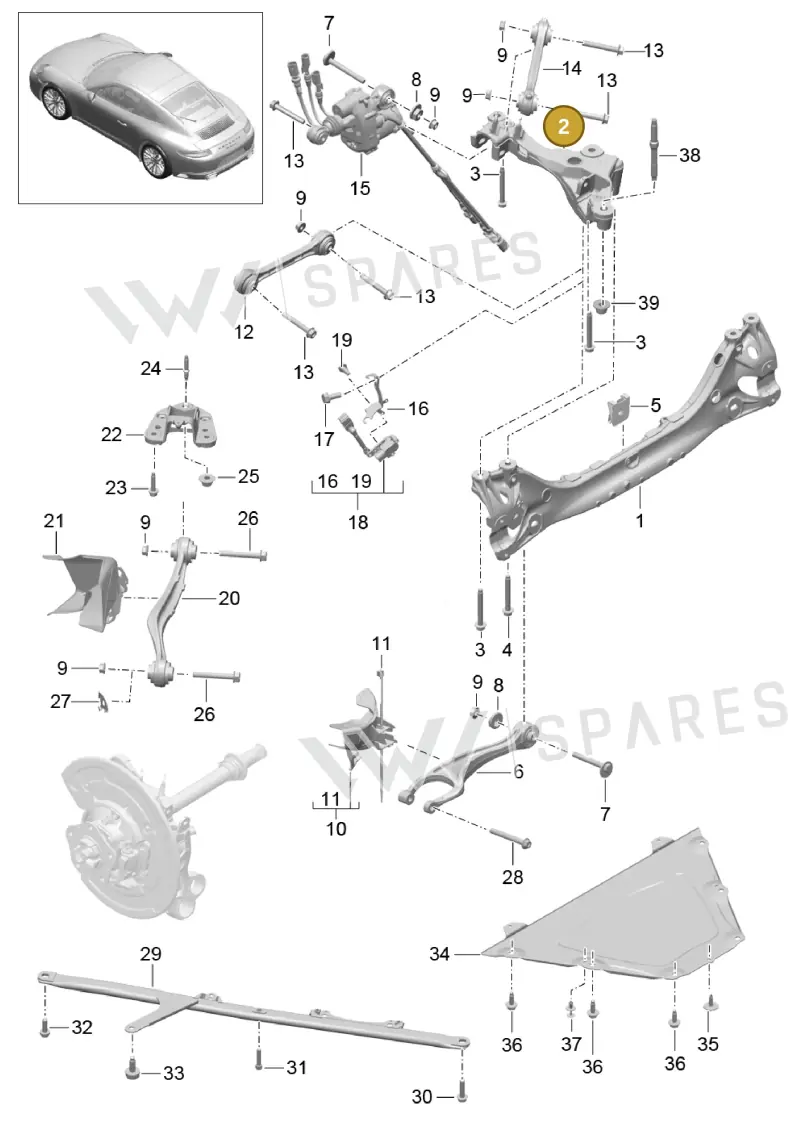 99133115211 — Porsche 911 (2013-2020) diagram p42501011, position 2