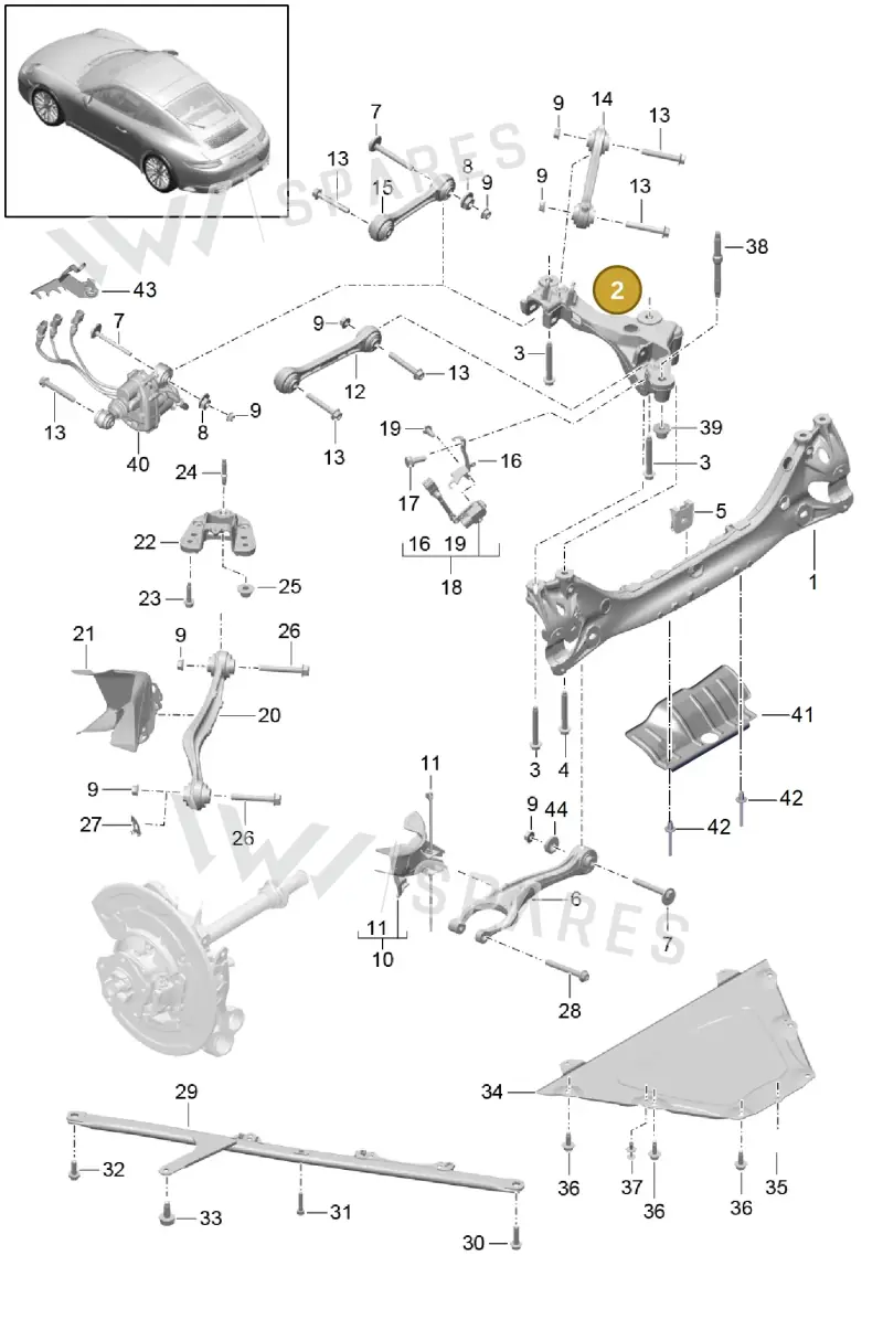99133115211 — Porsche 911 (2016-2019) diagram p47501001, position 2