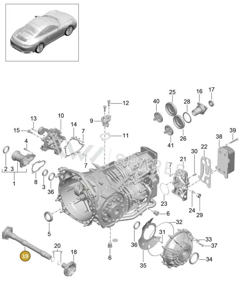 99133220900 — Porsche 911 (2016-2019) diagram p47302010, position 19