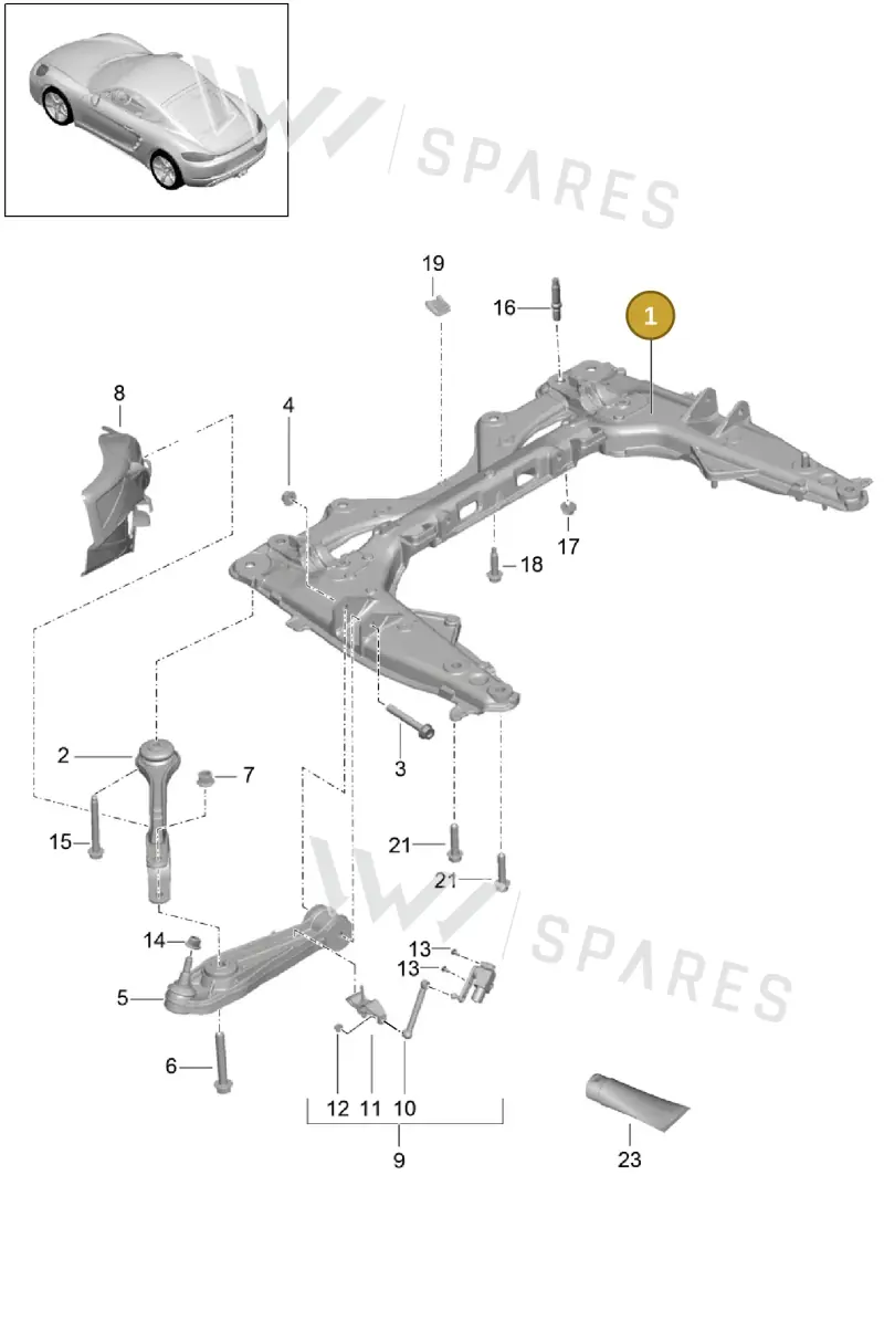 99134108116 — Porsche Cayman (2016-2019) diagram p50401000, position 1
