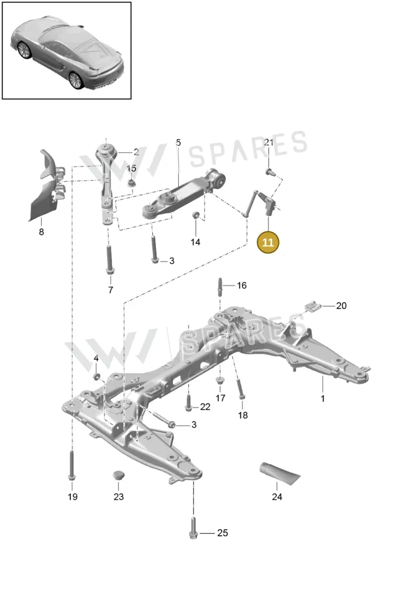 99134392180 — Porsche Cayman GT4 (2015-2016) diagram p45401000, position 11