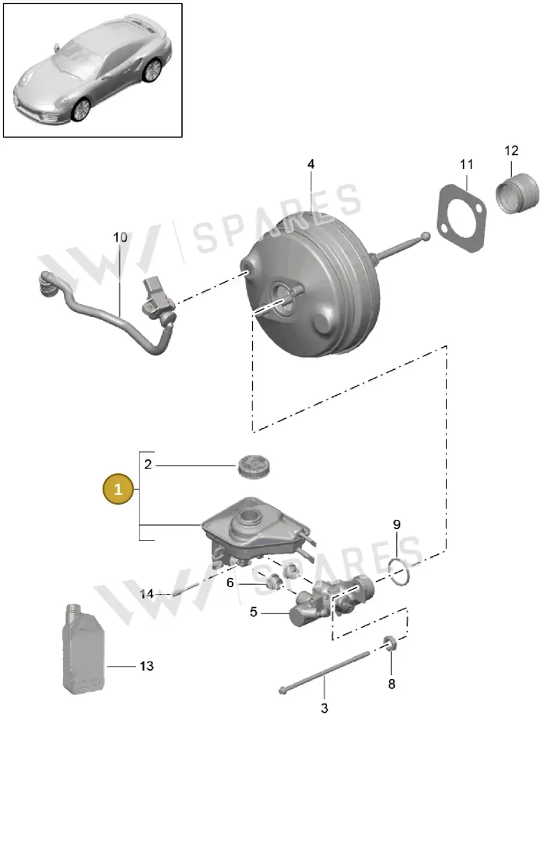 99135501302 — Porsche GT2 RS Clubsport (2013-2020) diagram p42604002, position 1