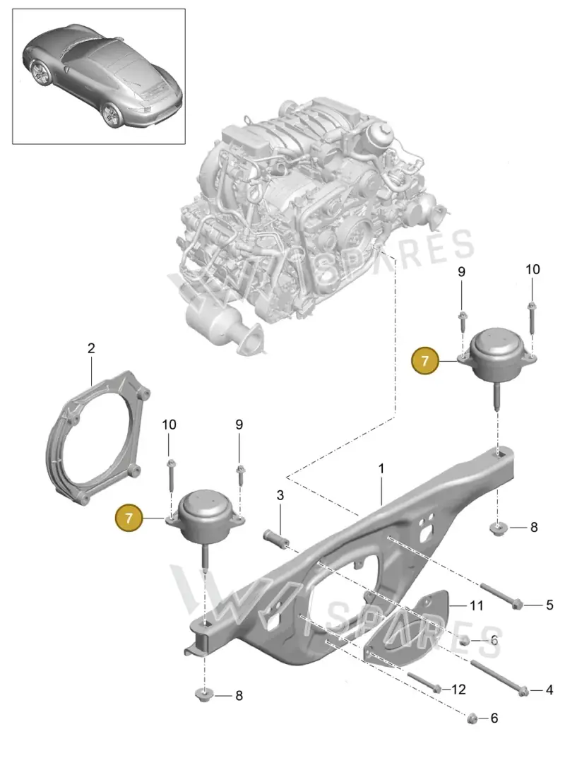 99137504902 — Porsche 991 Carrera 4 (2011-2016) diagram p38109000, position 7