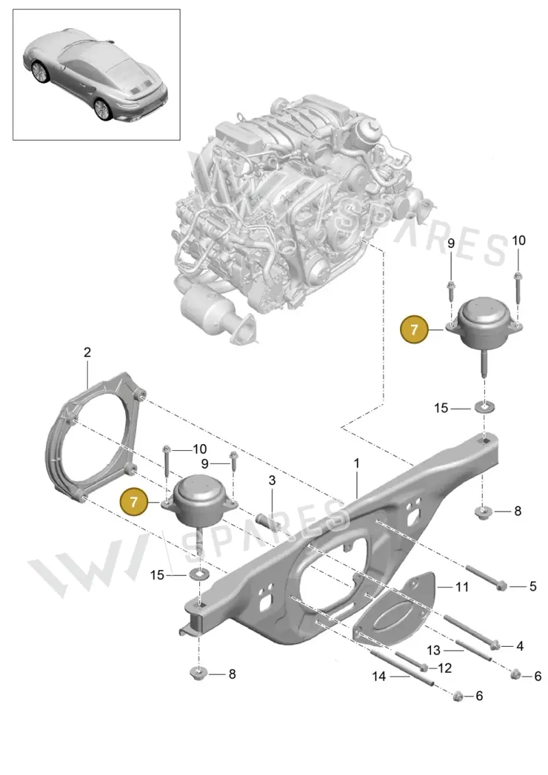 99137504902 — Porsche 911 (2013-2020) diagram p42109000, position 7