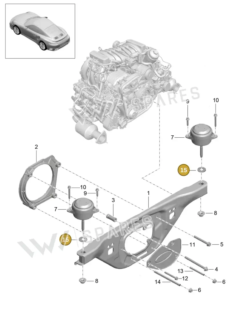 99137526100 — Porsche 911 (2013-2020) diagram p42109000, position 15