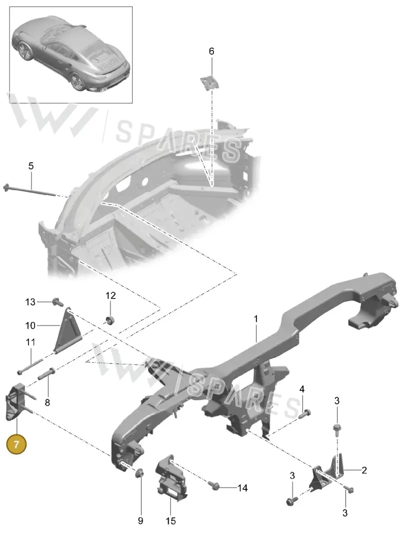 99150440702 — Porsche GT2 RS Clubsport (2013-2020) diagram p42809015, position 7