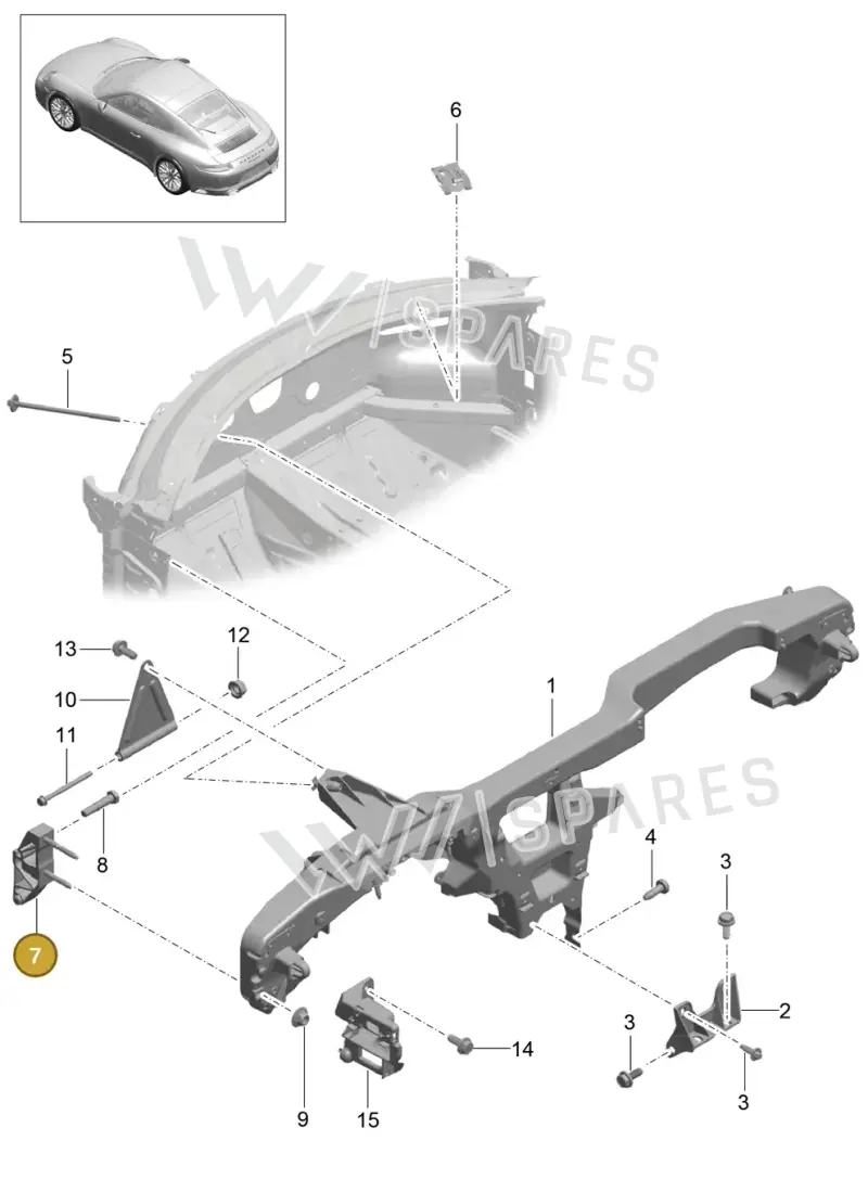 99150440702 — Porsche 911 (2016-2019) diagram p47809015, position 7