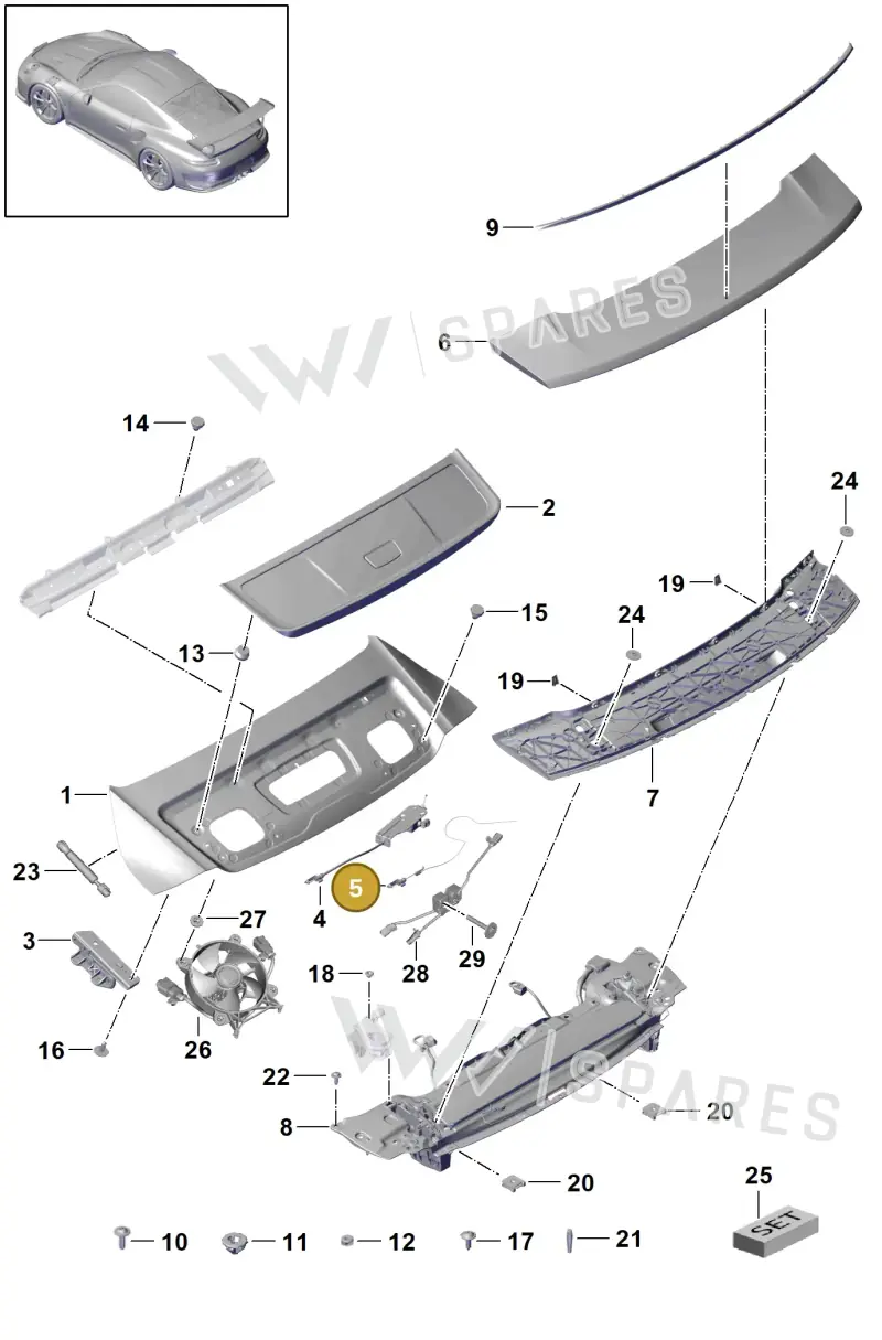 99150455320 — Porsche 911 (2013-2020) diagram p41803025, position 5