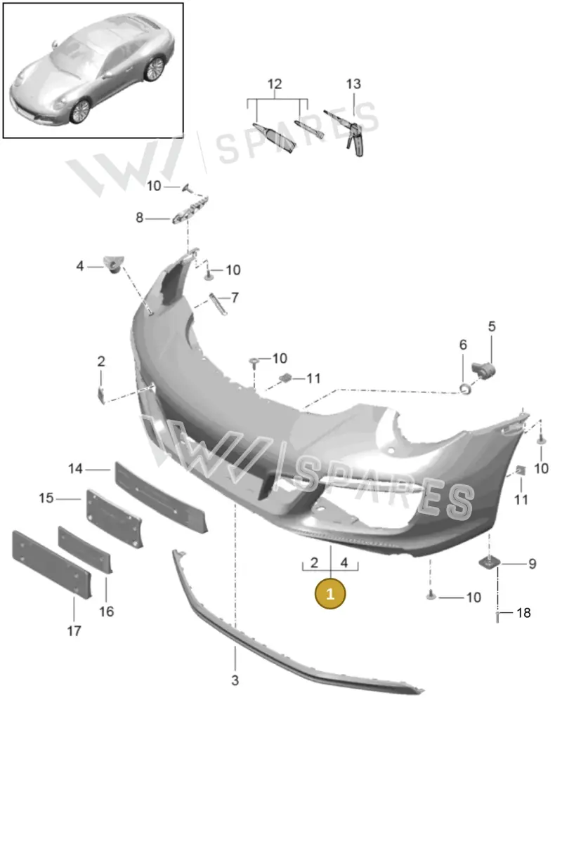 99150501391 — Porsche 911 (2016-2019) diagram p47802000, position 1