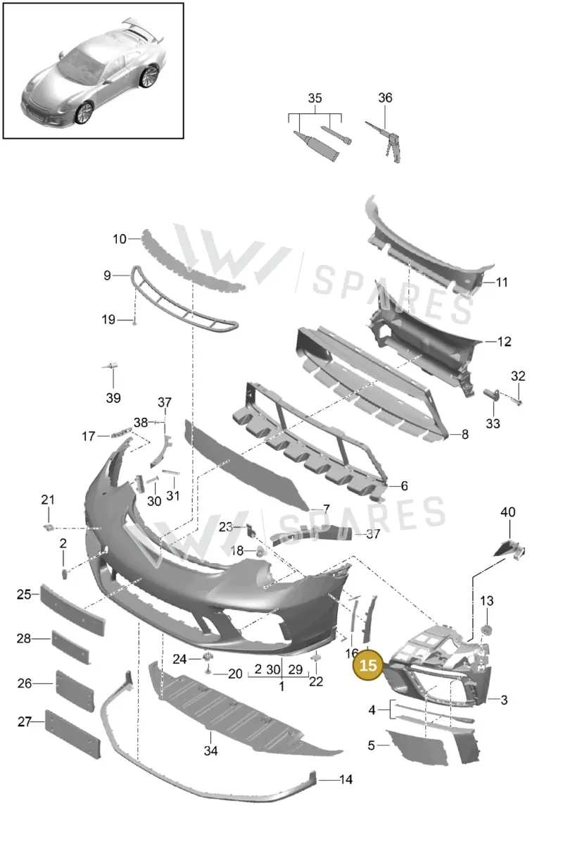 99150552880OK1 — Porsche 911 (2013-2020) diagram p41802000, position 15