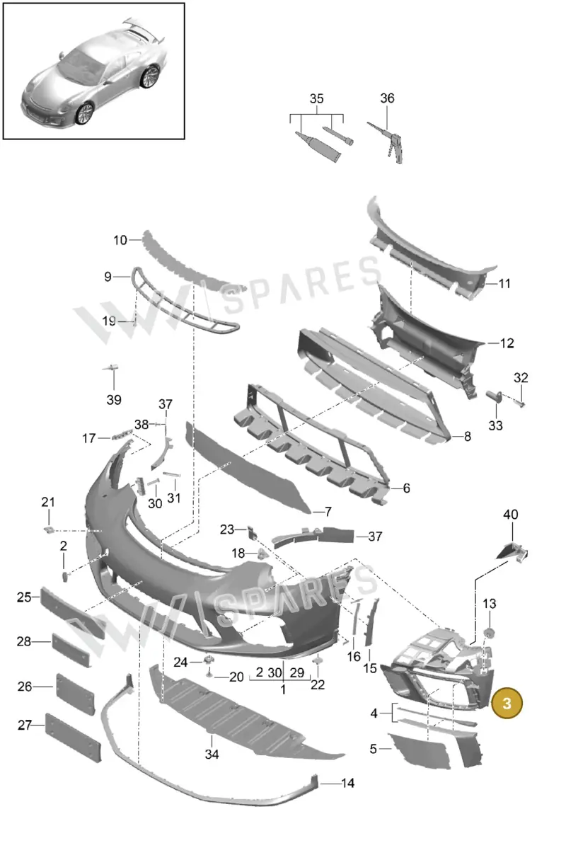 99150556380OK1 — Porsche 911 (2013-2020) diagram p41802000, position 3