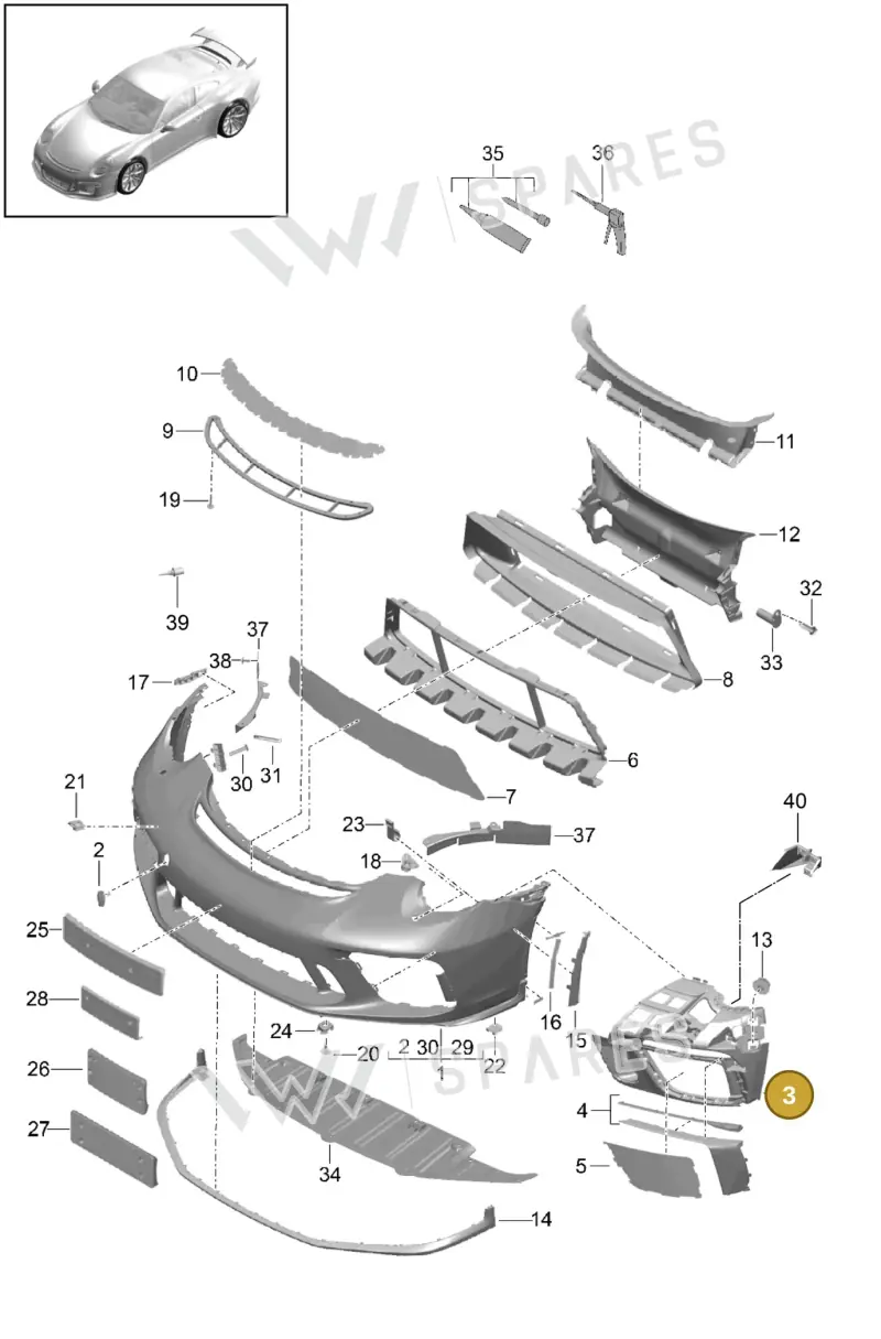 99150556480OK1 — Porsche 911 (2013-2020) diagram p41802000, position 3