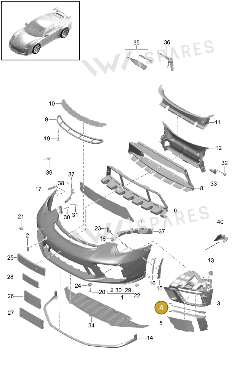 99150576880OK1 — Porsche 911 (2013-2020) diagram p41802000, position 4