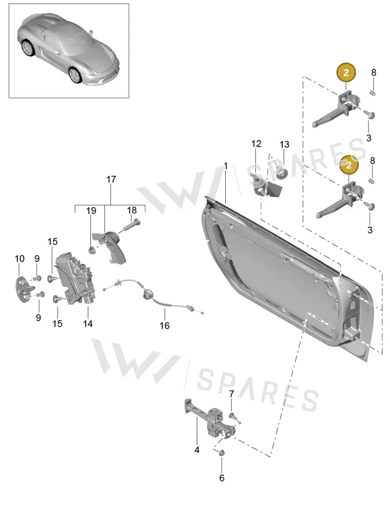 99153132000 — Porsche Boxster Spyder (2015-2016) diagram p46804000, position 2