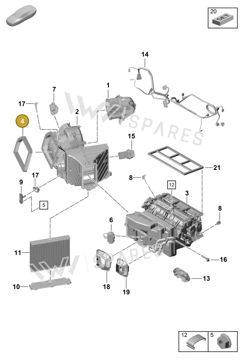 99157384900 — Porsche Boxster Spyder (2019-2020) diagram p55814000, position 4