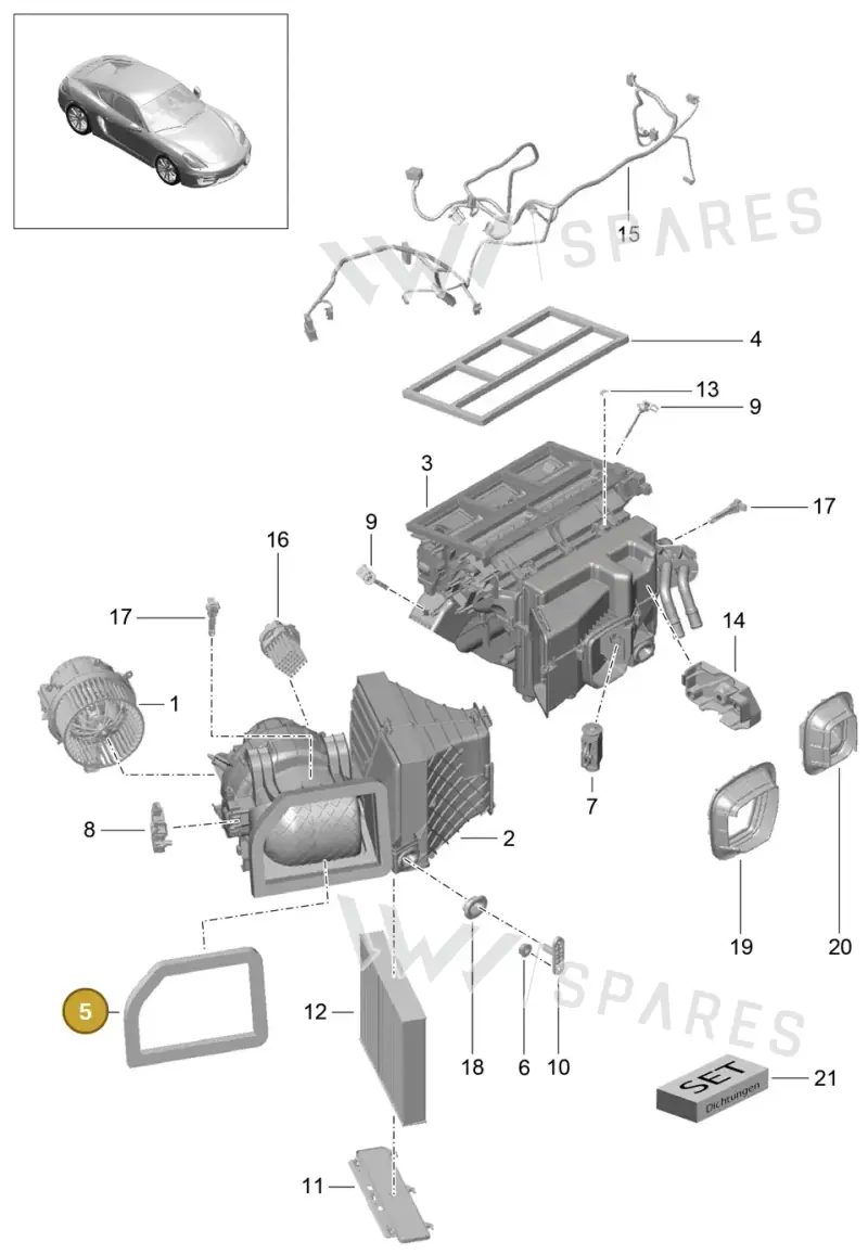99157385000 — Porsche Cayman (2013-2016) diagram p40813010, position 5