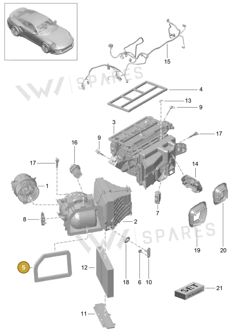 99157385000 — Porsche GT2 RS Clubsport (2013-2020) diagram p42813010, position 5