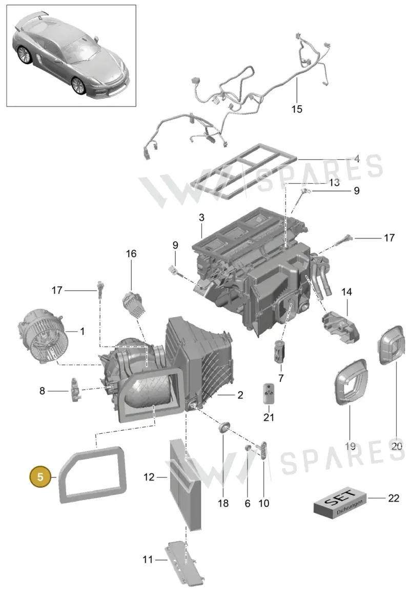 99157385000 — Porsche Cayman GT4 (2015-2016) diagram p45813010, position 5