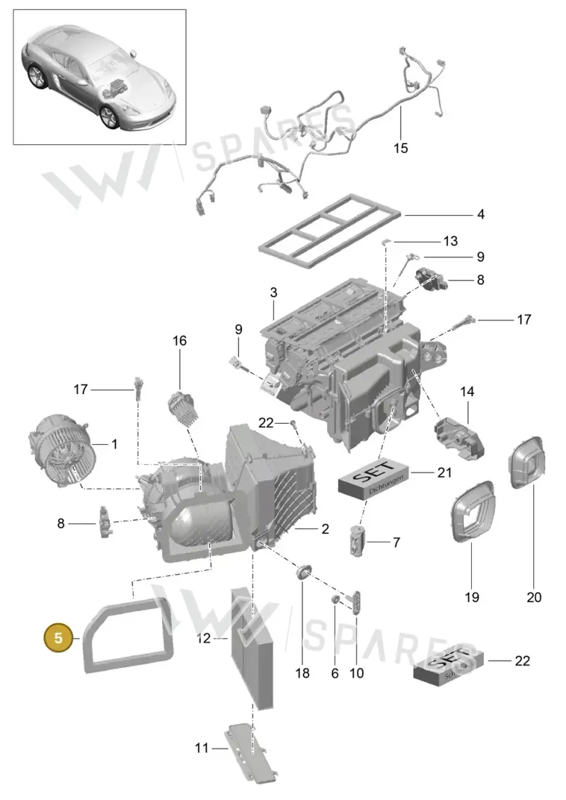 99157385000 — Porsche Cayman (2016-) diagram p50813010, position 5